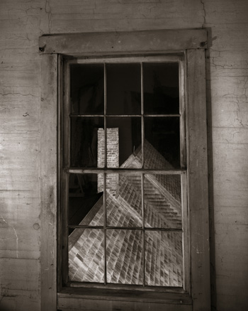 Linda Connor, Night Rooftop... ”End of Olsons”, from The Olson House, 2006, (printed 2012). Archival Pigment Print (Edition of 5), 25 x 20 in.  Courtesy of the artist and Haines Gallery.